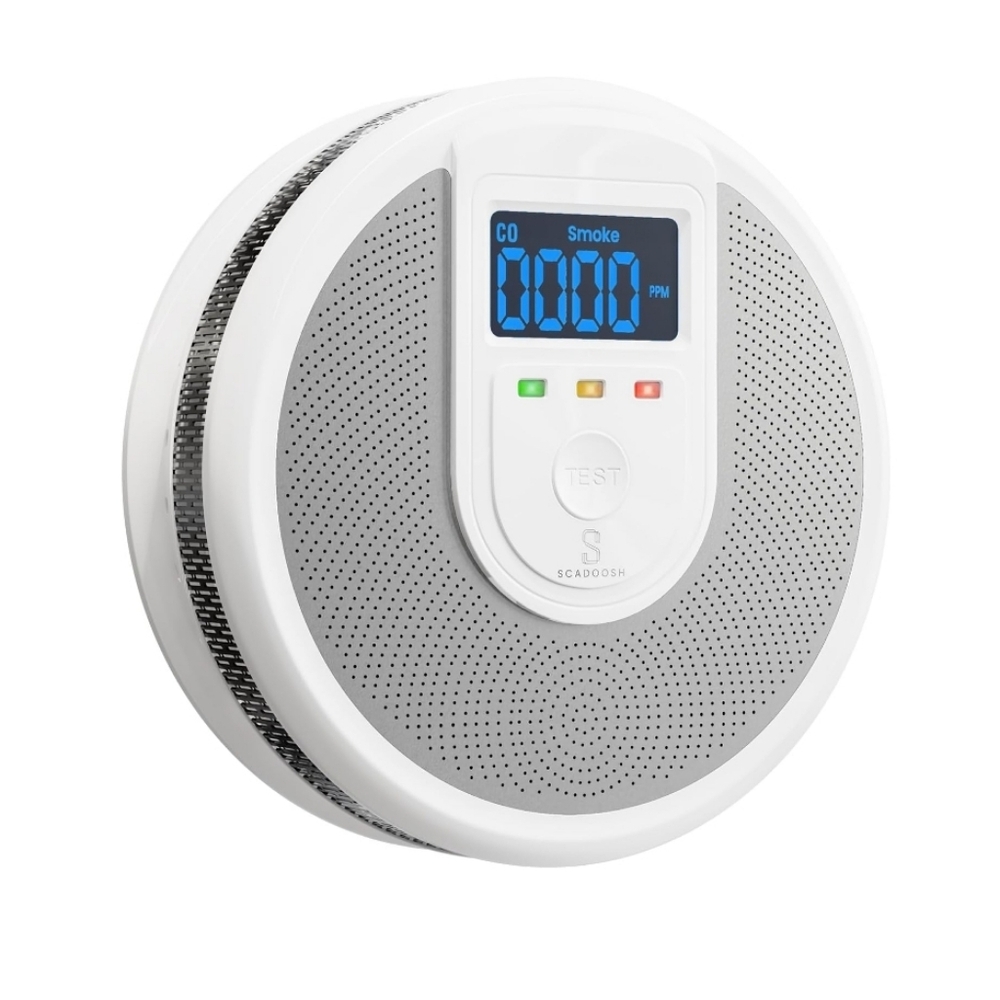 Smoke Alarm with Large LCD Display Voice Alerts